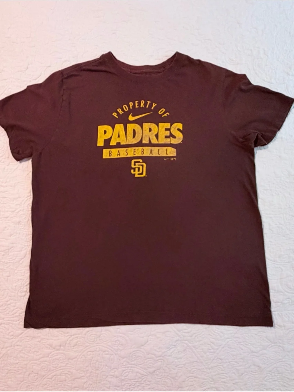 Nike | Property Of San Diego Padres Baseball | Brown T Shirt | Size Large